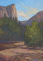 * River Bottom, Yosemite, 14 x 10 inches, oil on panel, 2000 