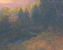 Watercourse at Day's End, 32 x 40 inches, oil on canvas