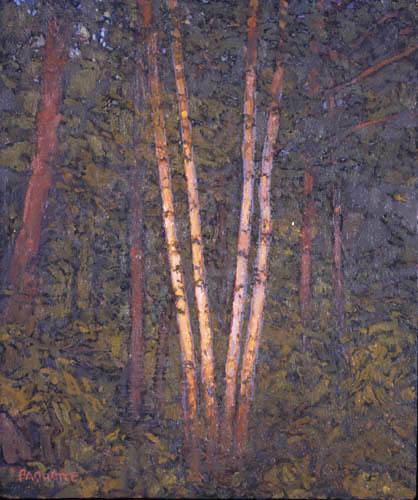 Bouquet of Birch, 10.2 x 8.75 inches, oil on panel