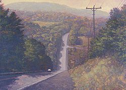 Lincoln Highway IV - Vertigo, 39 x 54 inches, oil on canvas