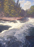 Ebullient River, 35 x 25 inches, oil on canvas