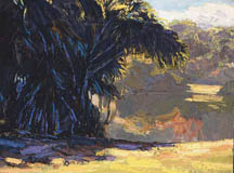 * In the Fairchild Gardens: Pool, 18 x 24 inches, oil on canvas, 1989