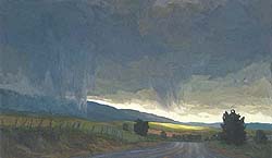 Dark Sky, Black Hills, 26 x 44 inches, oil on canvas