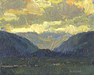 Afternoon Storm, 8 x 10 inches, oil on canvas, 1993