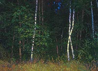 * Three Birches, 28 x 38 inches, oil on canvas, 1995 