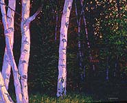 * Luminous Birches, 40 x 50 inches, oil on canvas, 1996