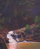 * Dark Falls, 50 x 40 inches, oil on canvas, 1997