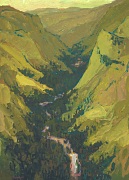 Tenaya Canyon, Yosemite, 14 x 10 inches, oil on panel, 1998