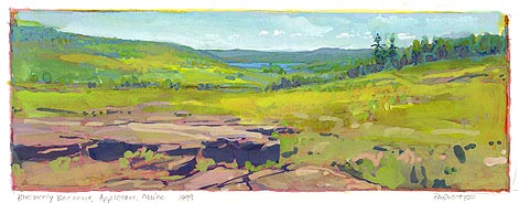 * Blueberry Barrens, 2-1/2 x 6-1/2 inches
