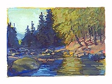 * Merced River, 2 x 2-1/2 inches