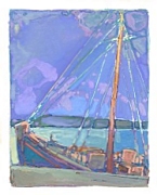 * Boat at Thermi, 2-7/8 x 2-1/4 inches