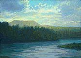 * Mt. Katahdin from the Penobscot, 10 x 14 inches, oil on panel, 1999
