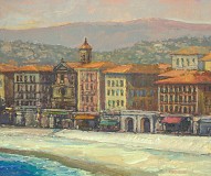 Nice, France, 8-3/4 x 10-1/4 inches, oil on panel, 1999