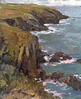 * Welsh Coast, Pembrokeshire, 10-1/2 x 8-3/4 inches, oil on panel