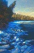* Upper St. John River, Maine, 34 x 22 inches, oil on wood panel, 1999