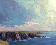 * Cliffs at St. Nons, 8-3/4 x 10-1/2 inches, oil on panel