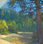 Devil's Elbow, Merced River, 10 x 10 inches, oil on panel, 2001