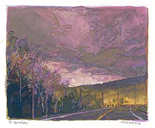* Road to Camden, 2-1/8 x 2-5/8 inches