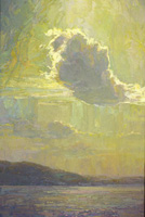 Clouds on Moosehead Lake, 21 x 14 inches, oil on canvas