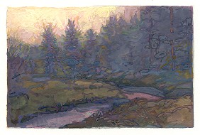 * Watercourse, 2-1/4 x 3-1/2 inches