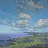 * Raven's View to Fishguard, oil on canvas, 30 x 30