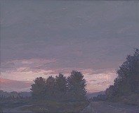* Dusk Highway, 12 x 15 inches, oil on panel
