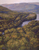 Overlooking the Allegheny, 21 x 16-1/2 inches, oil on linen