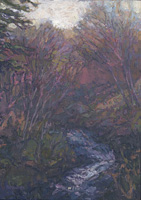 Up the Small Creek, 8-3/4 x 6-1/4 inches, oil on panel