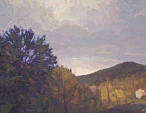 Toward Camden, End Light, 14 x 18 inches, oil on panel