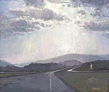 Ribbons of Highway, 10 x 12 inches, oil on panel