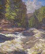 Ebullient River, (study) 10 x 9 inches, oil on panel