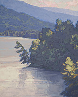 Leaning Tree, Lake George, 20 x 16